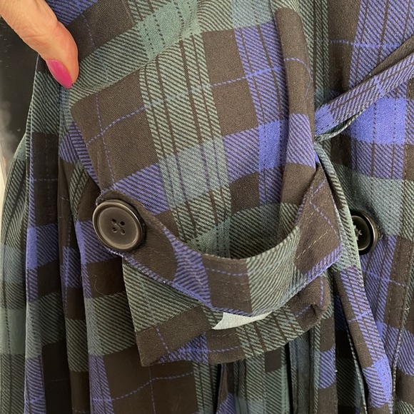 Torrid Plaid Double-Breasted Trench Jacket / Dress size 2 - Picture 12 of 15